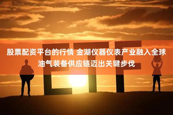 股票配资平台的行情 金湖仪器仪表产业融入全球油气装备供应链迈出关键步伐